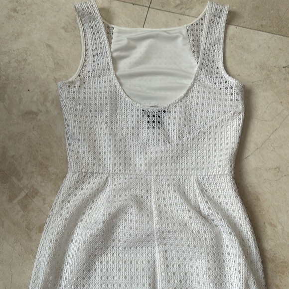 NWOT Aqua White Lace Dress with Lining - Picture 2 of 4